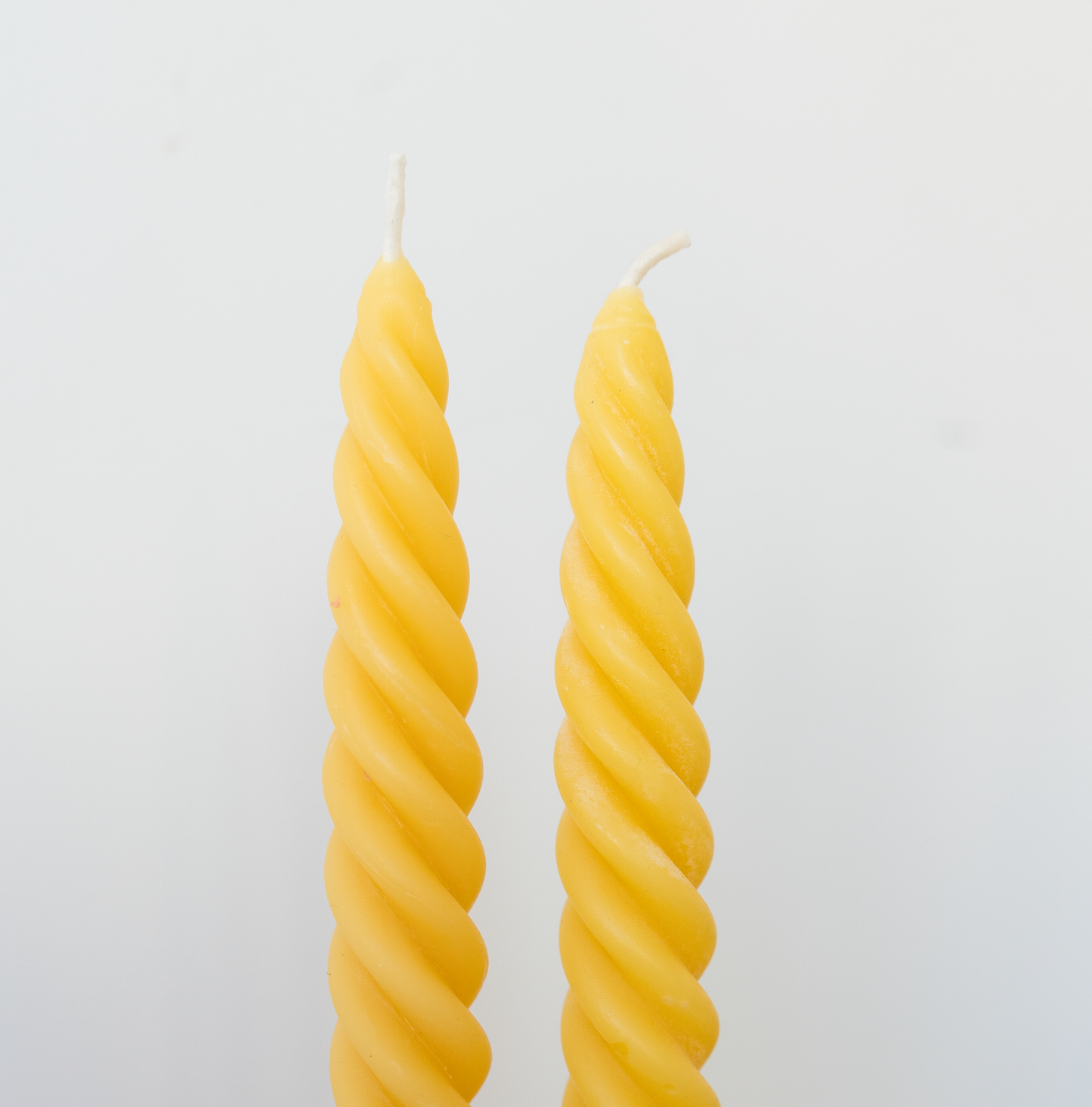 Spiral Beeswax Taper Candles | Set of 2