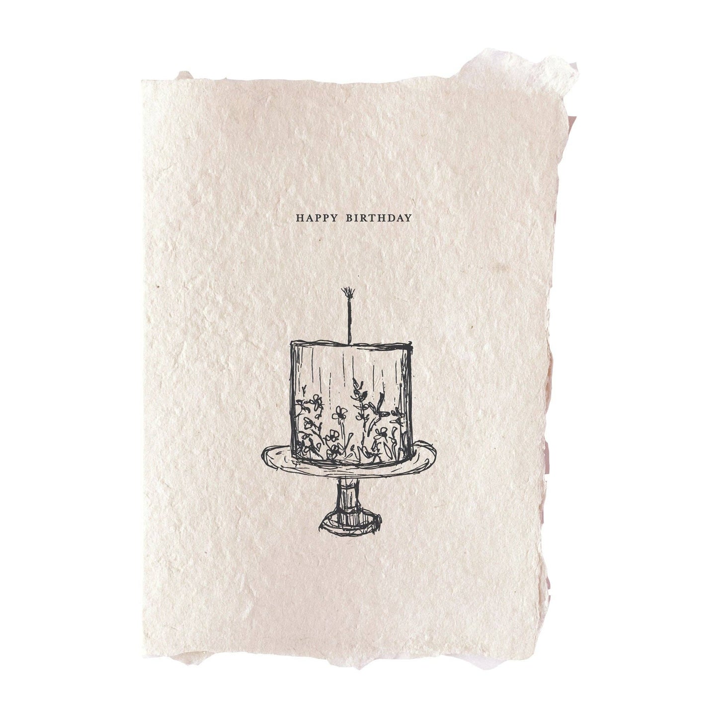 Happy Birthday Cake Folded Card