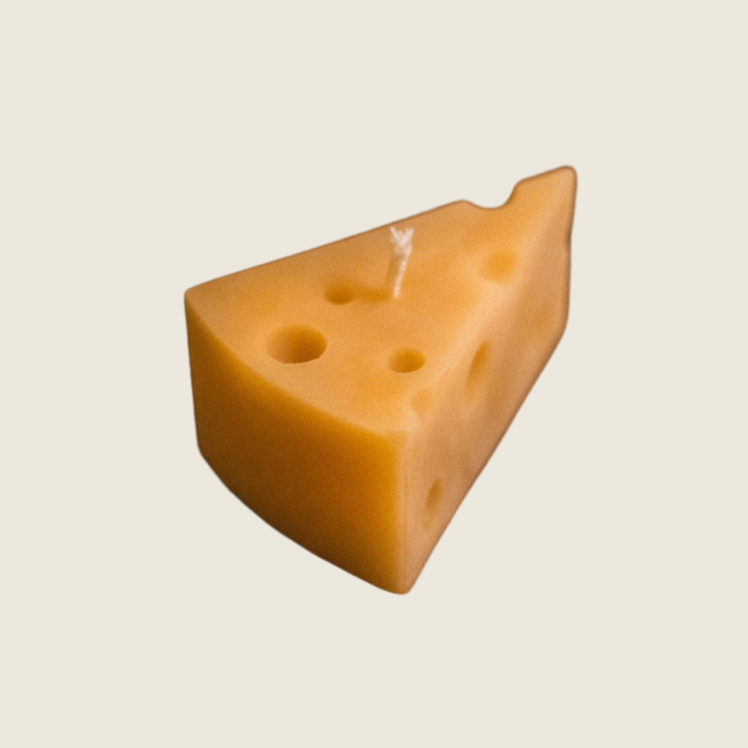 Cheese Wedge Beeswax Candle