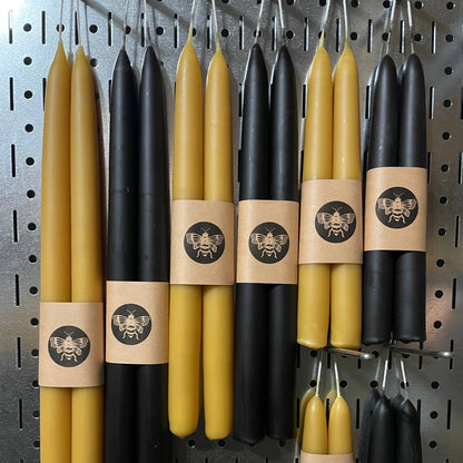 Hand-Dipped Beeswax Taper Candles | Set of 2