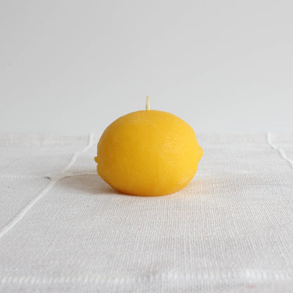 Large Lemon Beeswax Candle