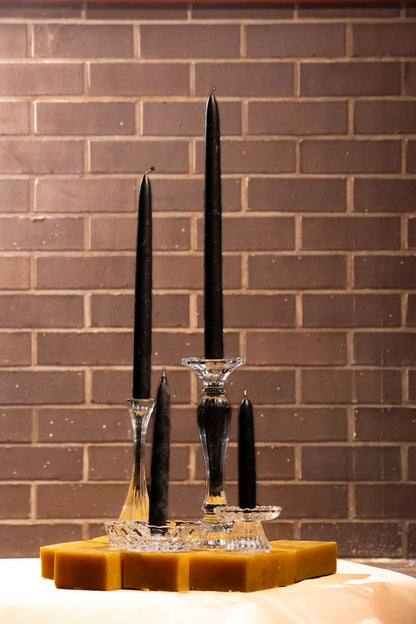 Hand-Dipped Beeswax Taper Candles | Set of 2