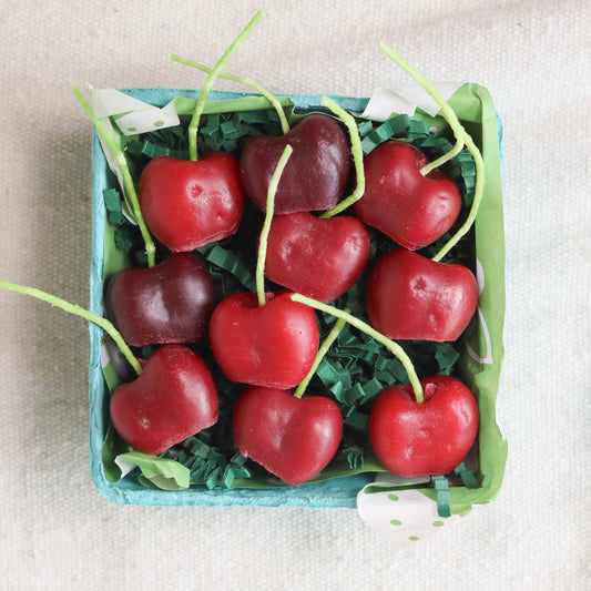 Dark Cherry Beeswax Birthday Candles