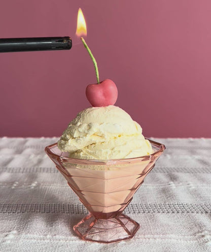 Pink Cherry Beeswax Birthday Candles