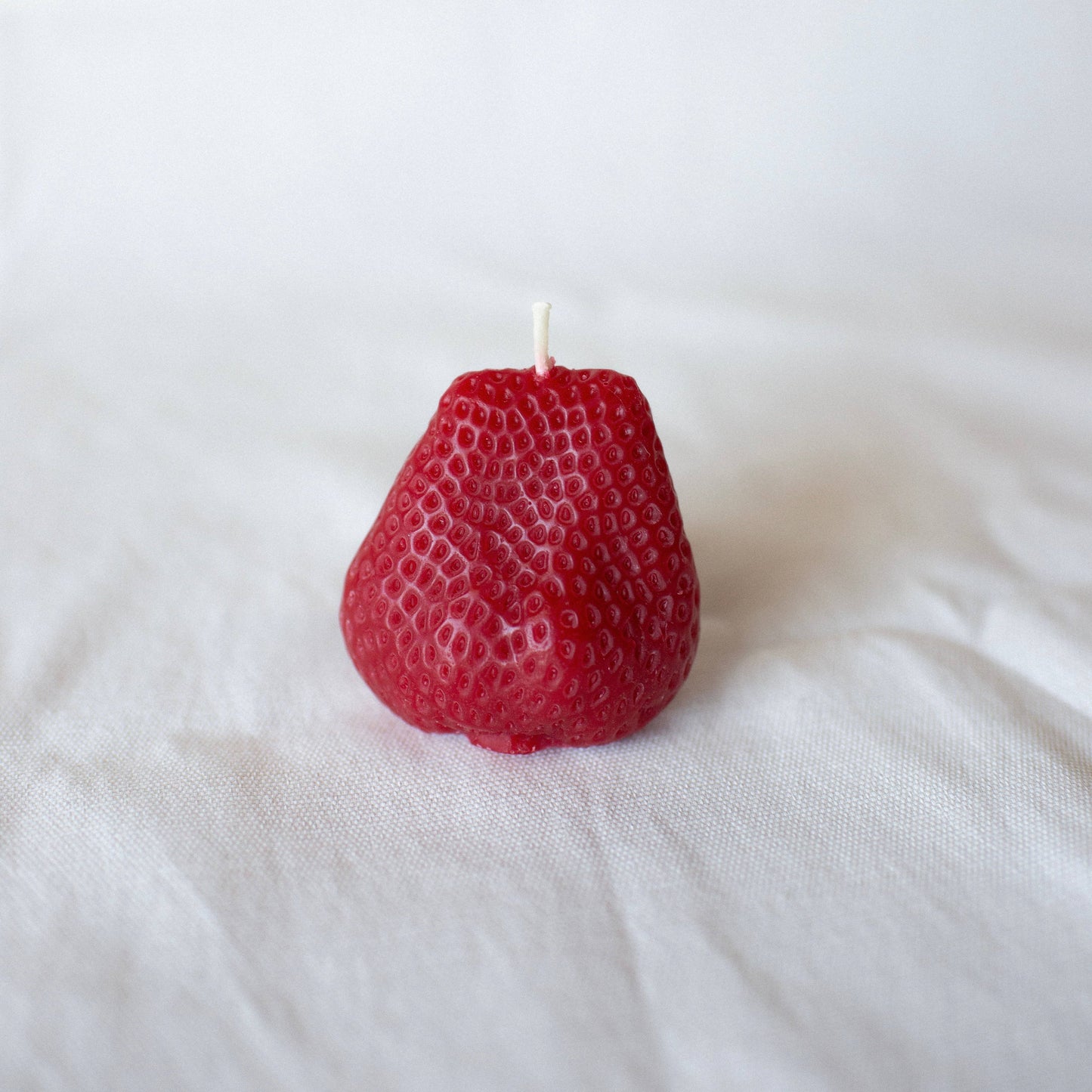 Large Strawberry Beeswax Candles | Set of 2 