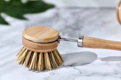 Long Handle Wood + Metal Dish Brush | Plastic Free
