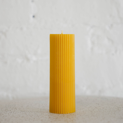 Salt Beeswax Pillar Candle