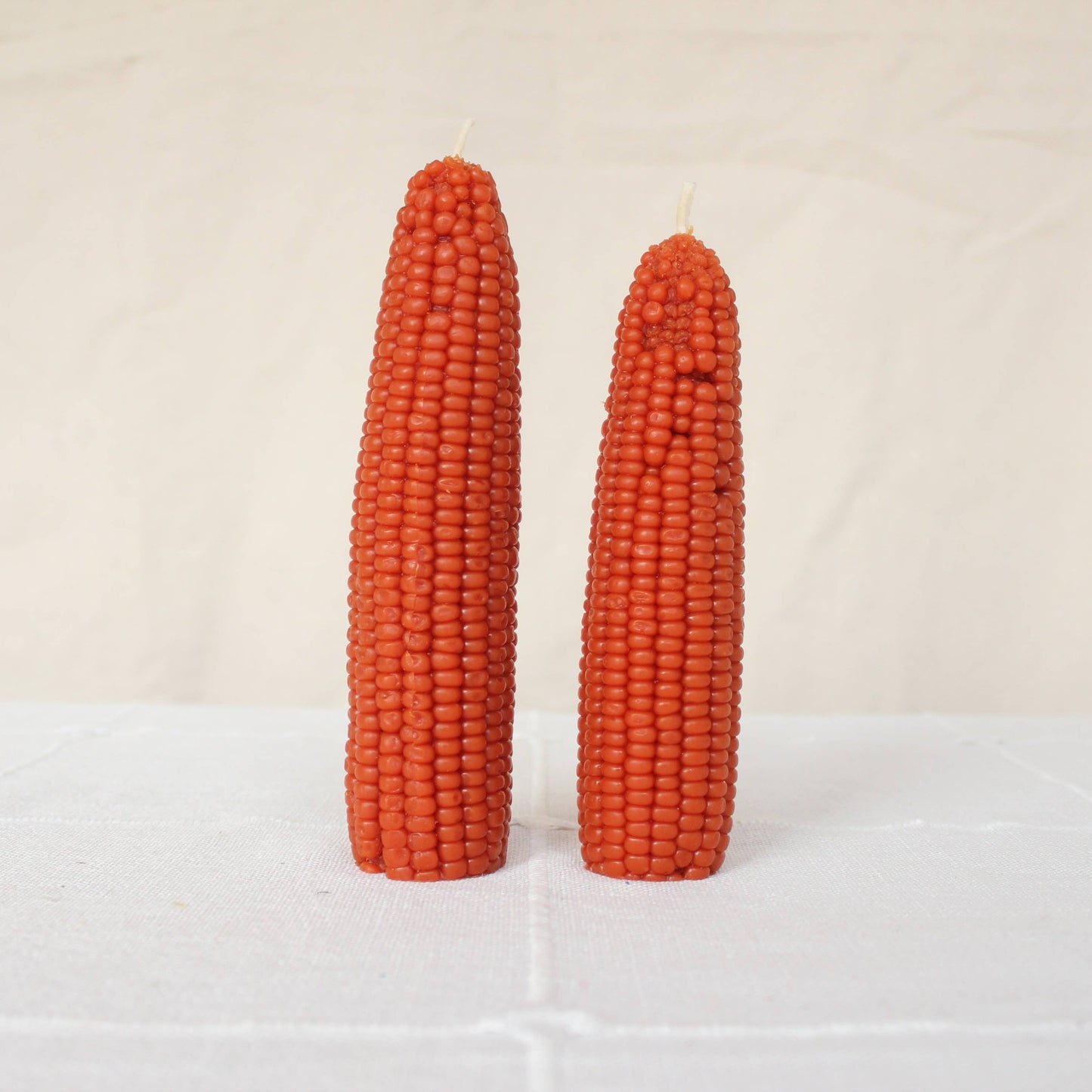 Maple Leaf Fall Harvest Table Beeswax Candles | Pumpkins, Corn, Squash