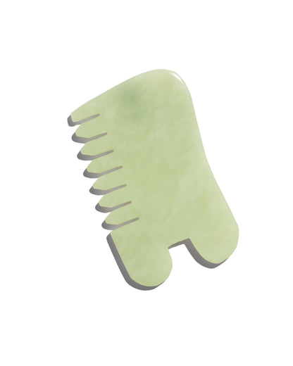 Jade Massage Comb & Gua Sha | Head, Scalp, Face & Body
