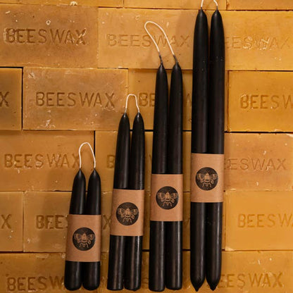 Hand-Dipped Beeswax Taper Candles | Set of 2