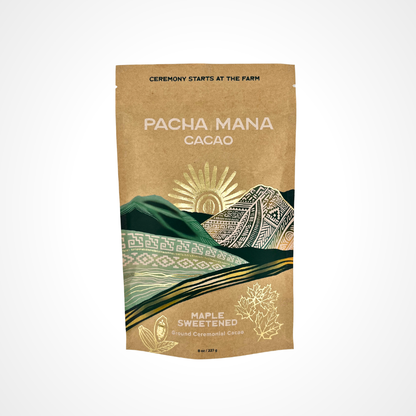 Maple Sweetened Ceremonial Cacao Blend | Ground Cacao Paste