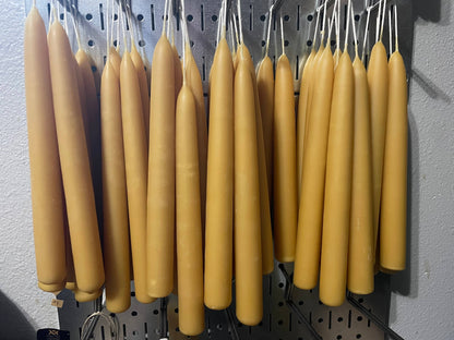 Hand-Dipped Beeswax Taper Candles | Set of 2