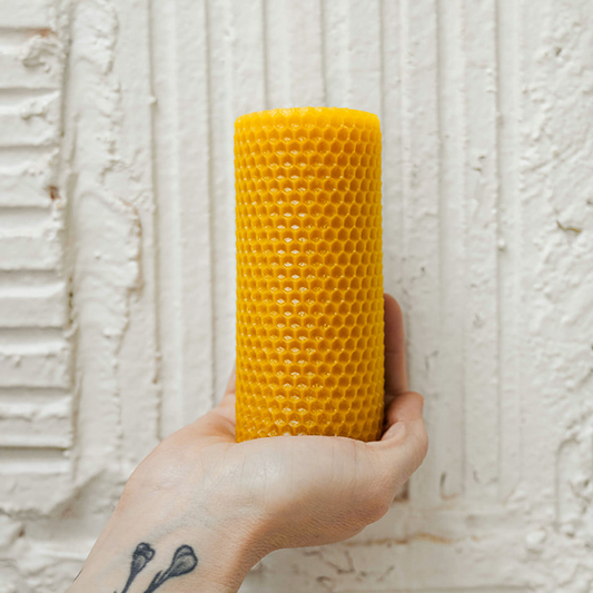 Winnie Beeswax Pillar Candle